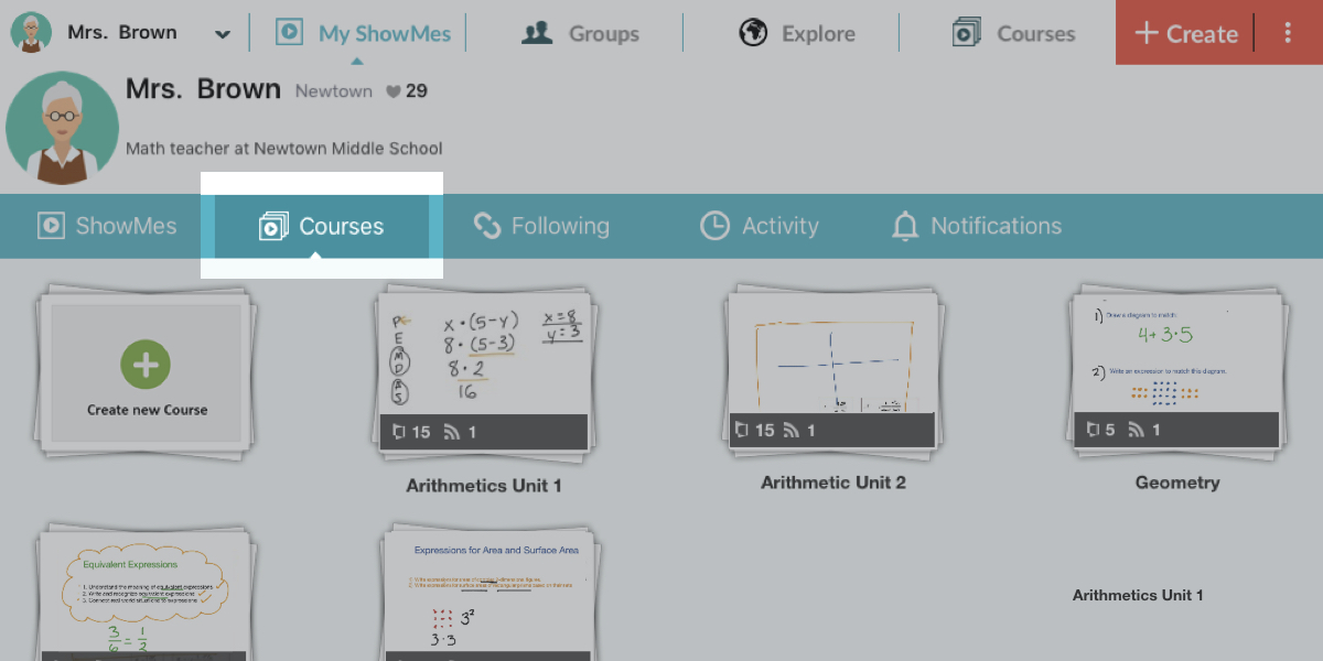 ShowMe Premium: Stay Organized with Courses