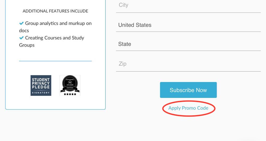 How to apply  Promo Code 